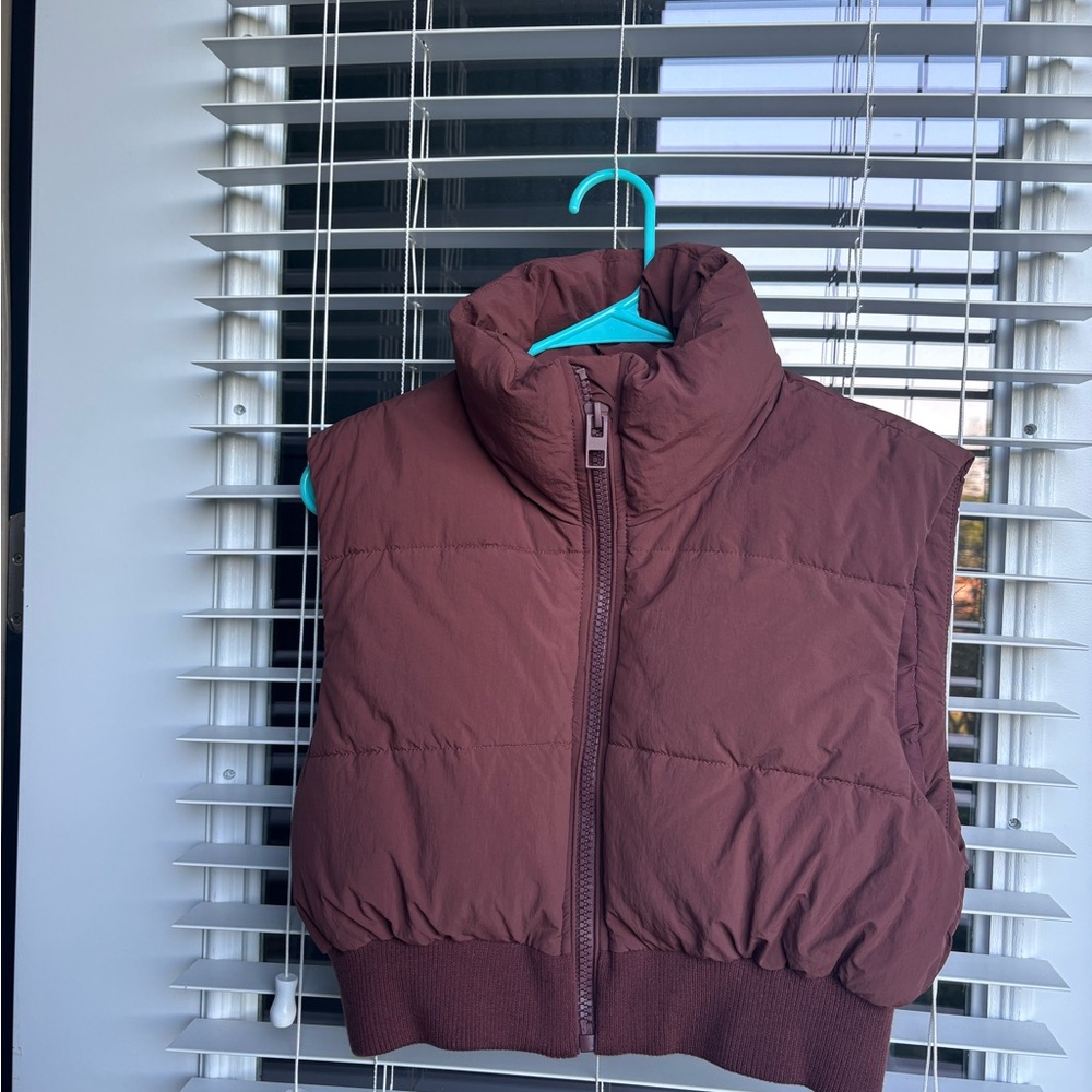 Zara Brown Cropped Vest